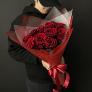 Букеты из красных роз 40 см (Эквадор) [код товара  175644]