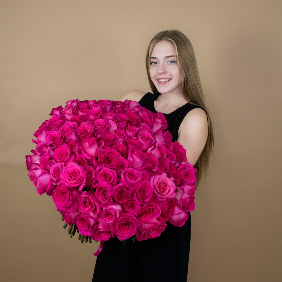 Букеты из розовых роз 40 см (Эквадор) (№ - 82926)